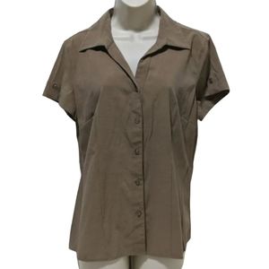 Like New Christopher & Banks Brown Button Up Top